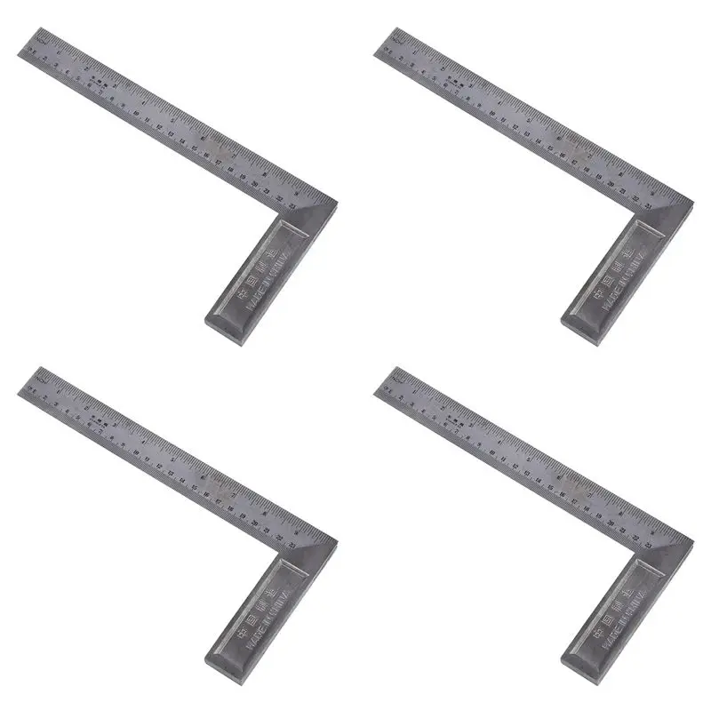 ABRI-4X 90 Degree 25Cm Length Stainless Steel L-Square Angle Ruler