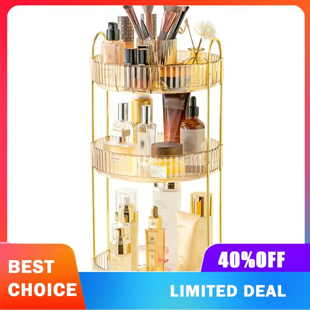 Plastic Perfume Display Stand Rotating Makeup Organizer Cosmetic Storage Rack Skincare Organizer