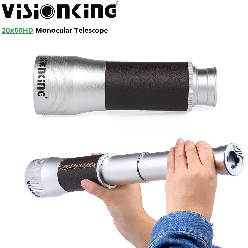 

Visionking Portable 20x60 HD Roof Monocular Bak4 Caribbean Pirates Extend Telescope For Birdwatching Hunting Metal Sight Scope