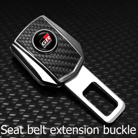 Carbon fibre car seat belt clip extender lock plug for Toyota GR Sport Yaris car interior accessories
