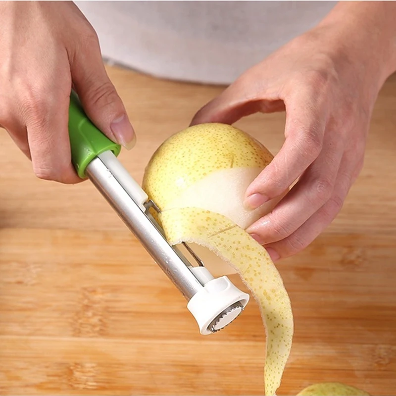 Telescopic Fruit Core Peeling And Peeling Machine Multi Functional Stainless Steel Vegetable 2-In-1 Peeling Machine