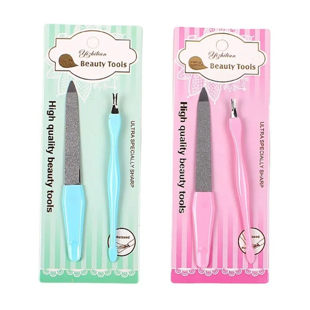 Profesjonalny nierdzewny przyrząd do usuwania skórek, wytrzymałe dwustronne obcinaczki do martwego naskórka, sztyft do wygładzania i polerowania, narzędzie do przycinania paznokci.