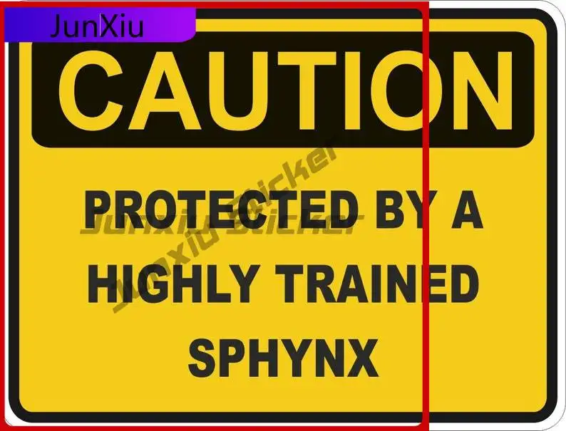 

Cat Caution Protected by Sphynx Unique Bumper Durable Vinyl Car Modification Vinyl Decal For Car Truck SUV Window Bumper Laptop