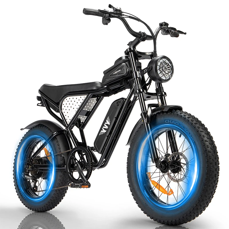 Erwachsenen-Dirtbike mit 1000W Bürstenlosem Motor, 48V 15Ah Lithium-Akku, Urbanes Pendler-Elektrofahrrad, 20*4,0" Fat Tire Reise-Mountainbike