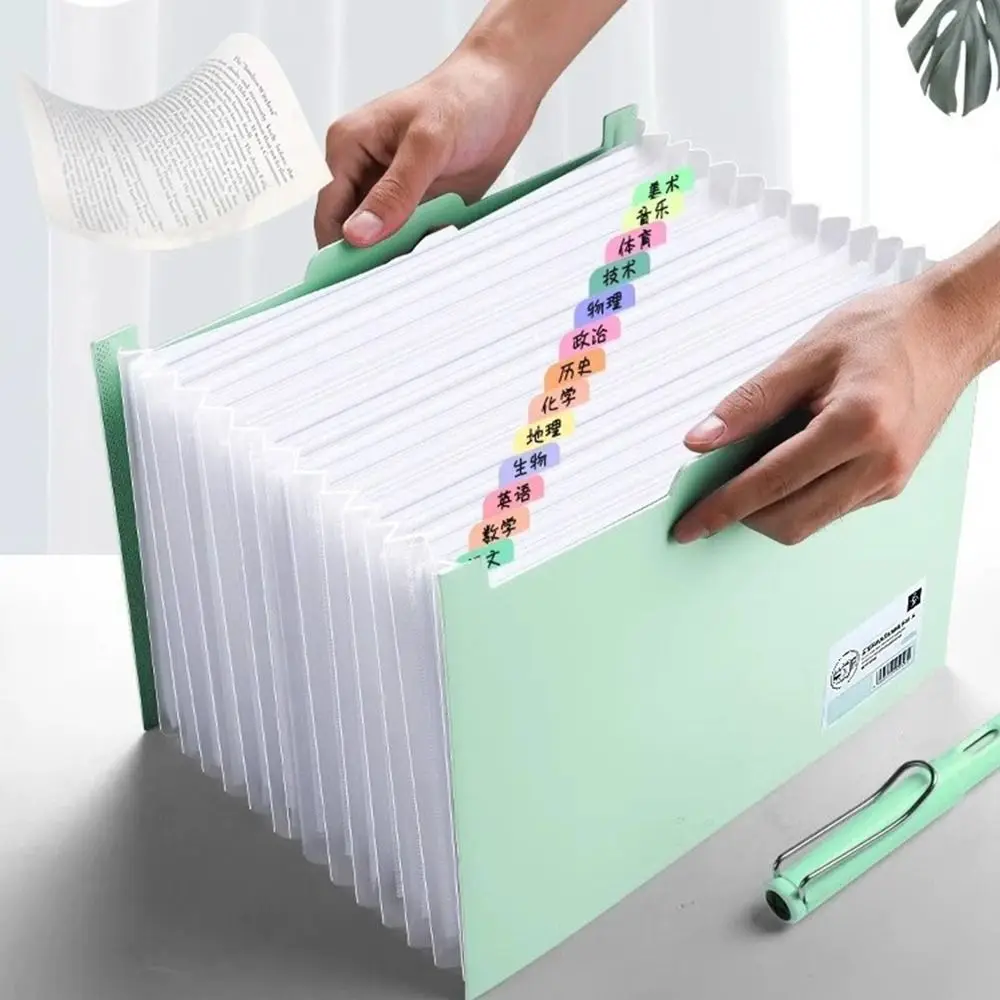 Pacote De Órgão Vertical De Plástico Com Classificação, armazenamento De Papel De Exame De Papelaria, triagem De Material Escolar De Escritório