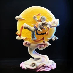 28cm One Piece Anime Figure Moon Fairy Nika Monkey D Luffy Gear 5 With Moon Light Action Figure Gk Statue Model Collection Toys