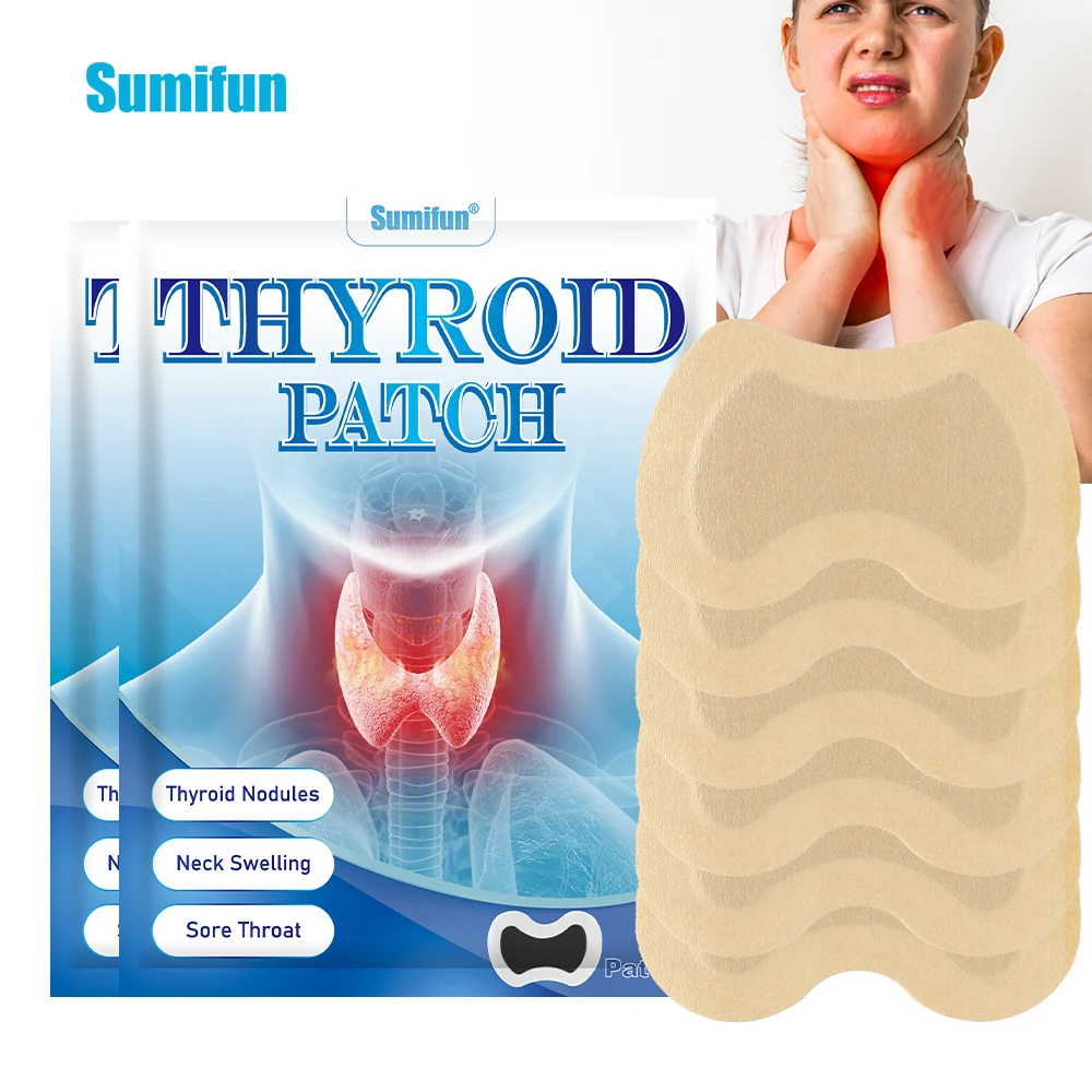 6/12/18Pcs Sumifun Thyroid Gland Lymph Nodes Patch Lymphatic Detox Neck Anti-Swelling Herbs Sticker Lymphpads Medical Plaster