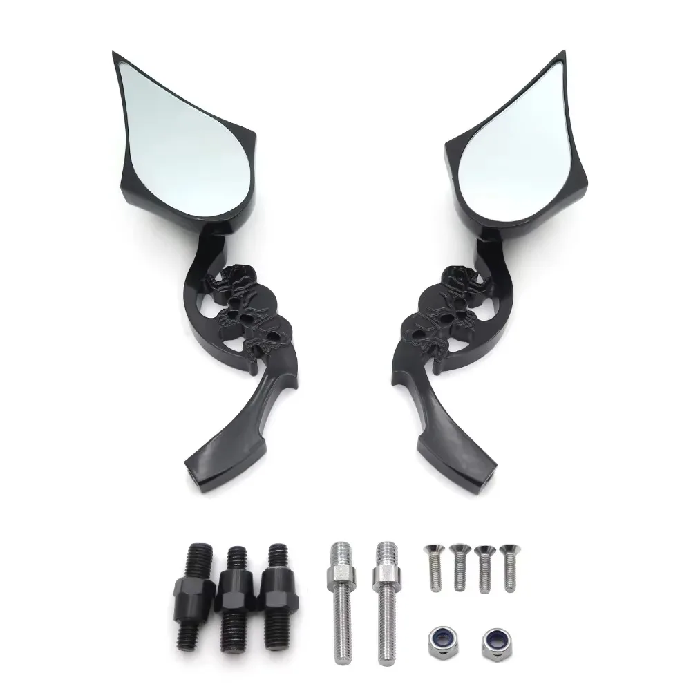 مرايا شفرة جمجمة مخصصة لسوزوكي GSXR 600 1992-2007/ 750 1991-2007HONDA CBR CBR600 Yamaha Kawasaki ما بعد البيع باللون الأسود