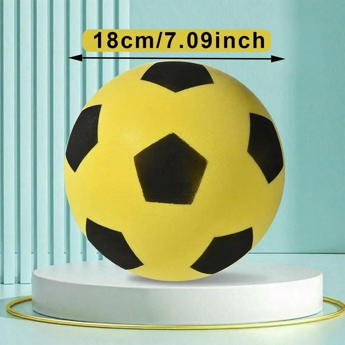 1PC Stille Foam Voetbal |   Zacht, PU-materiaal met hoge rebound |   Stille trainingsbal voor binnen