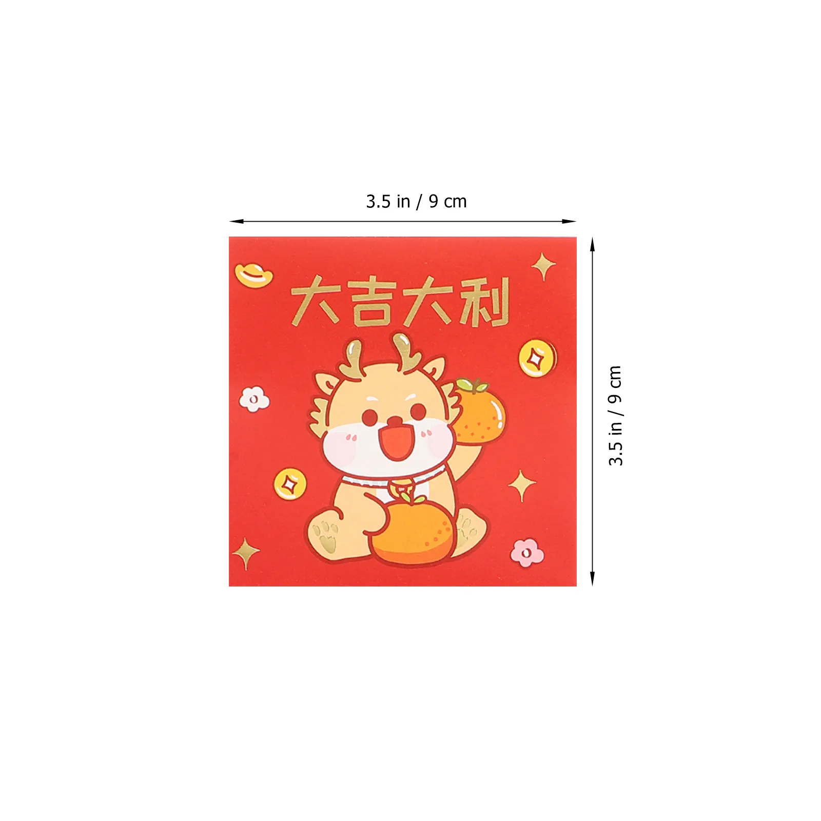 6Pcs Mini Dragon Red Envelopes Chinese New Year Lucky Money Pockets Festive Cartoon Pattern Paper Red Packets Spring Festival