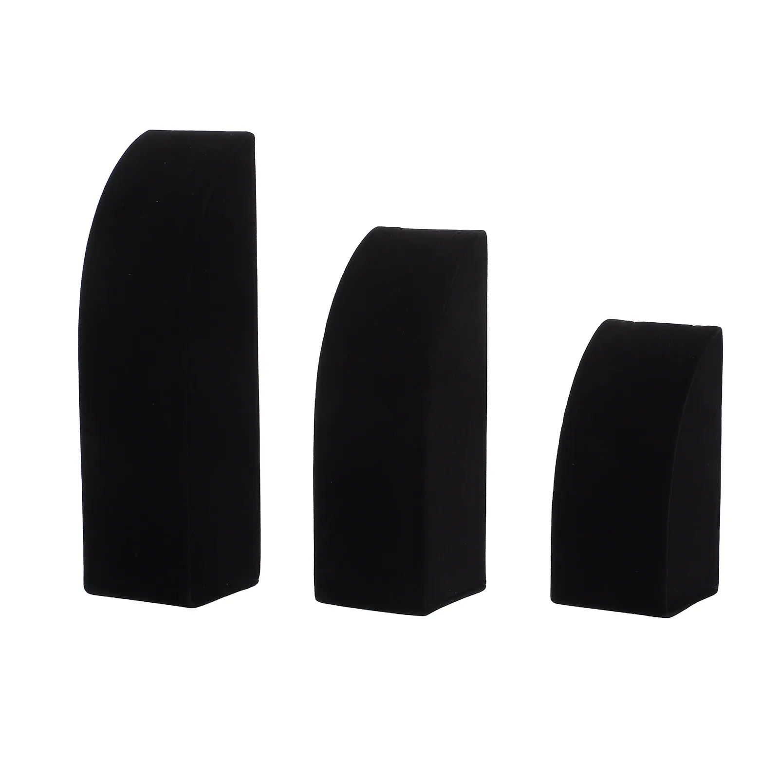 3Pcs Jewelry Display Stand Necklace Holder Soft Fabric Jewelry Bust Display Rack for Shop Home Pendant Earring Organizer