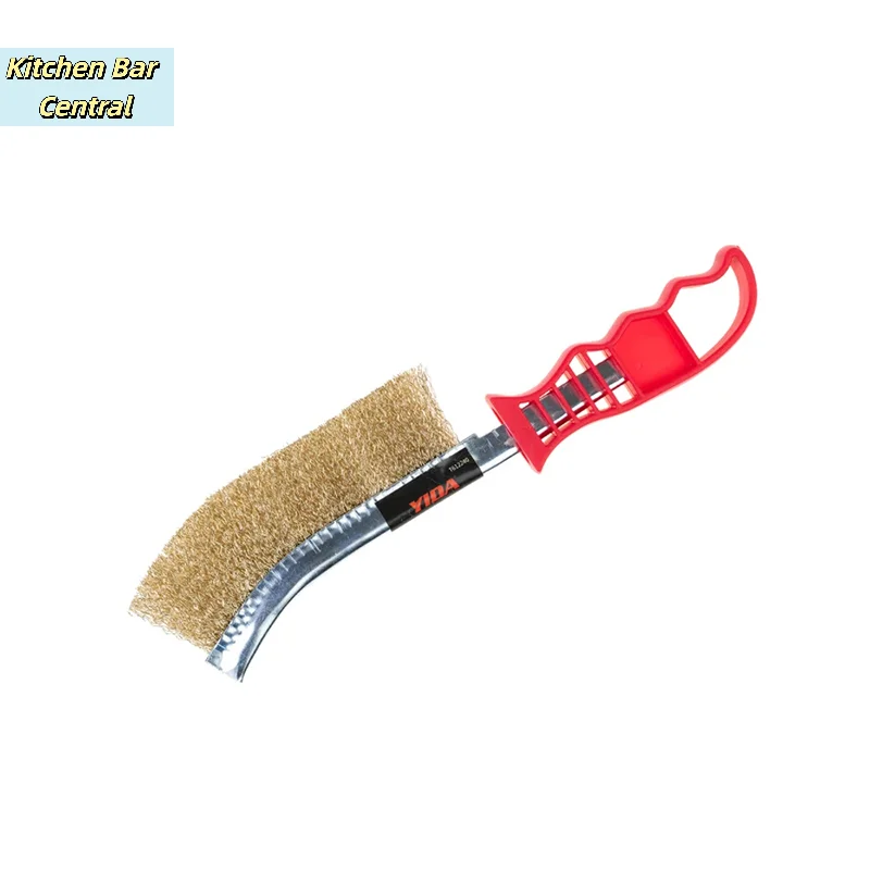 【1PCS Tool Wire Brush Handheld BBQ Stainless Steel Metal Rust Removal Clean Brush Industrial Polishing And Deburring】