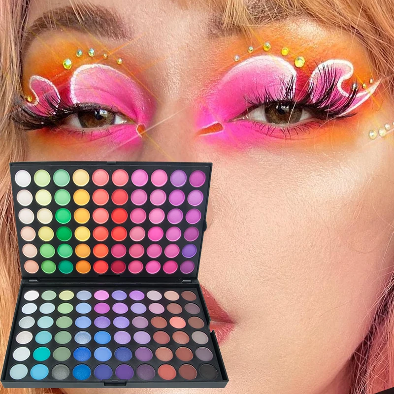 120 Color Optional Eyeshadow Palette Makeup Set -Shimmer And Matte ShadesProfessional Makeup Kit,Gift for New Year,Carnival