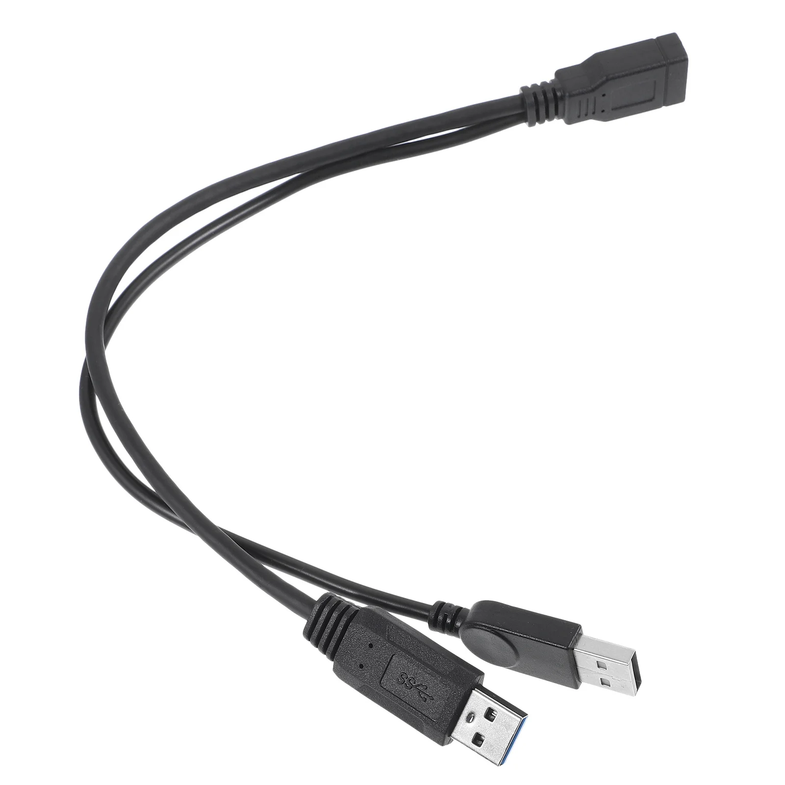 كابل محول USB 2 في 1 عالي التحمل Y بطول ممتد للقرص الصلب المحمول مقسم USB موثوق به مع مزدوج