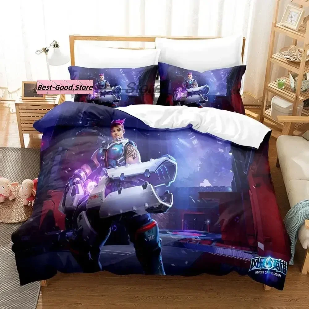 Game Heroes of the Storm Bedding Set Single Twin Full Queen King Size Bed Set Aldult Kid Bedroom Duvetcover Sets Bed Sheet Set