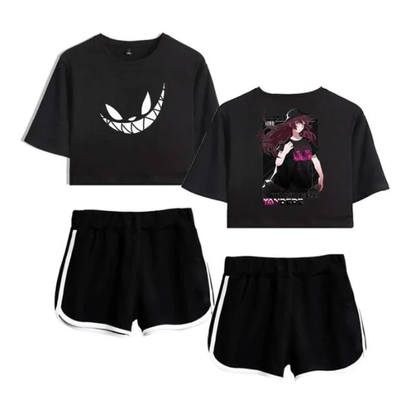 Summer Women's sets Rubius merch short sleeve crop top shorts sweat suits women tracksuits two piece outfits streetwear