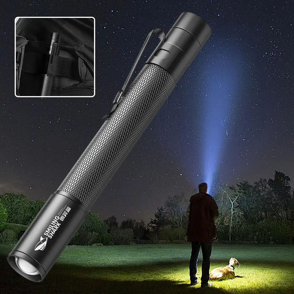 

SD1211 Pen Light Portable Zoomable Flashlight Rechargeable Waterproof Torch Light For Camping Hiking Outdoors T9C5