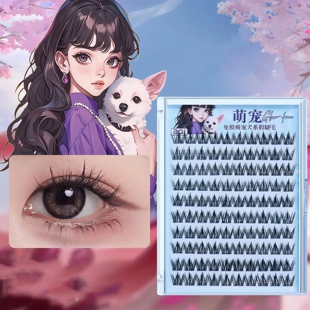 Ciglia finte 5D senza colla morbide 10 file Ciglia finte autoadesive Trucco riutilizzabile Ciglia segmentate Fasci Strumento per il trucco