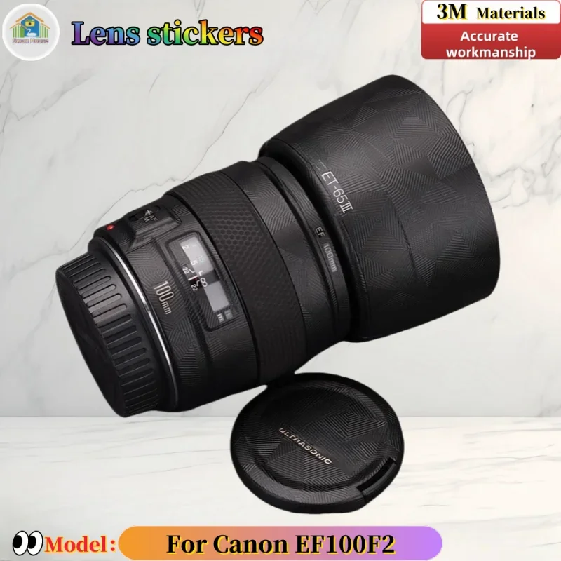 

For Canon EF100F2 Camera lens sticker, DIY skin, Precision tailoring wear-resistant protective film