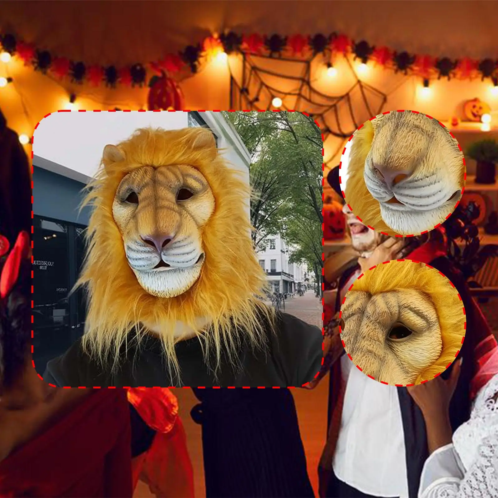 

Lion Head Mask Funny Lion Costume Accessory for Night Club Stage Performance