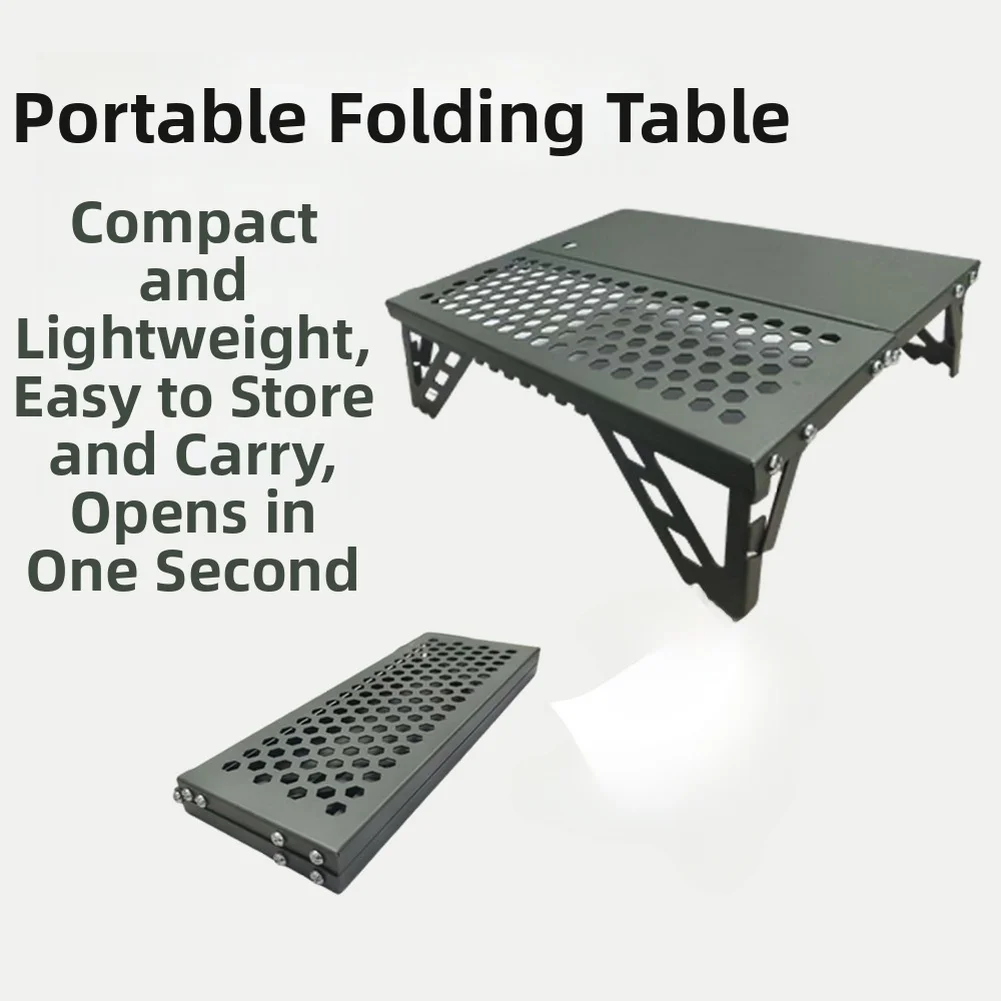 Portable Folding Table with Aluminum Alloy Construction for Outdoor Hiking For Camping and Picnics Featuring Fast Setup