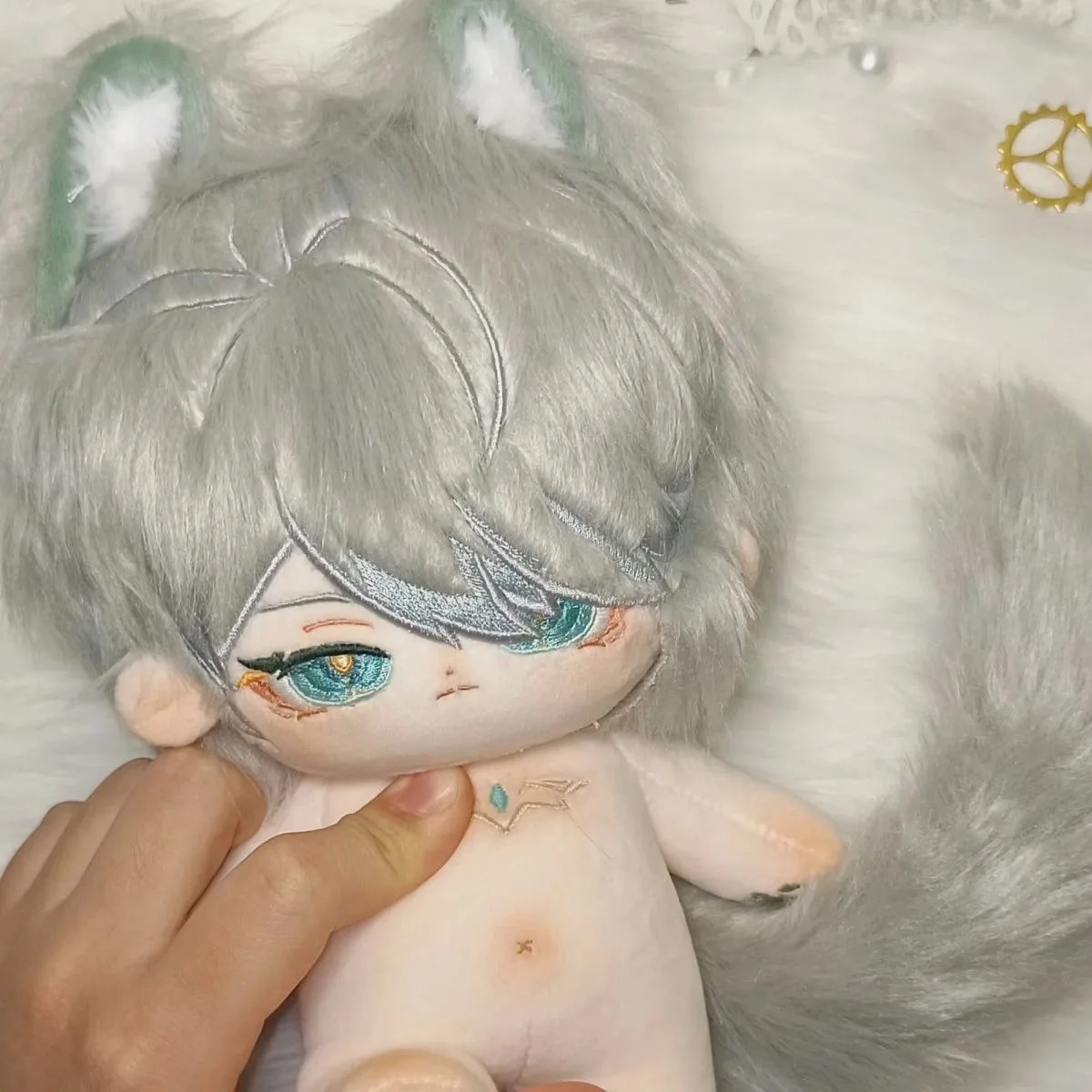 

Anime Genshin Impact Alhaitham Plush 20cm Plush Stuffed Dolls Body Toy With Tail Change Clothes Plushie Cosplay Birthday Gift