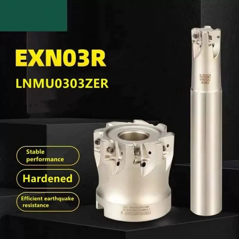 EXN MFH03 EXN03R fast feed 40 50 63 80 22 27 6T 8T 10T 12T milling head EXN03 Fast Feed Milling Cutter CNC Machining Lathe Chuck