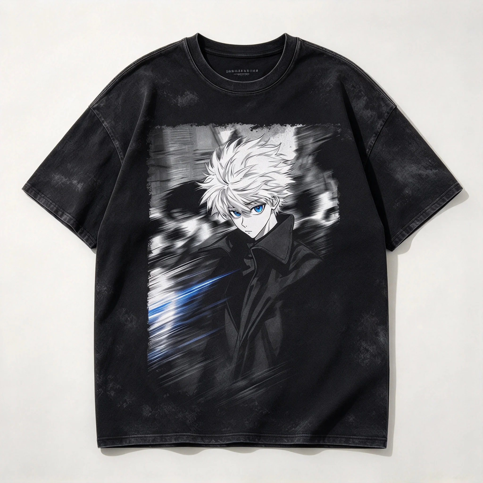 Hunter X Hunter Vintage Washed T-shirt Unisex 100% Cotton Anime Graphic Tee Killua Gon Manga Print Oversized Streetwear Tops