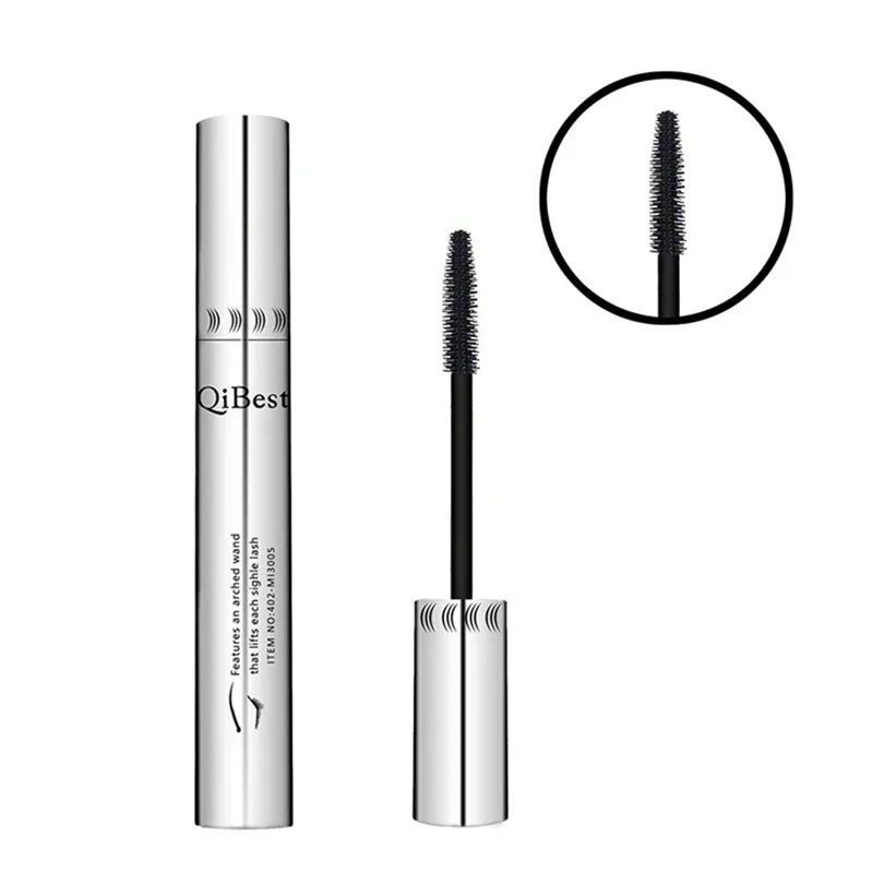 Qibest 4D Thick Eyelash Mascara Make up Longe Waterproof For Eyelash Extension Black Lengthening Not Blooming Quick Dry Makeup