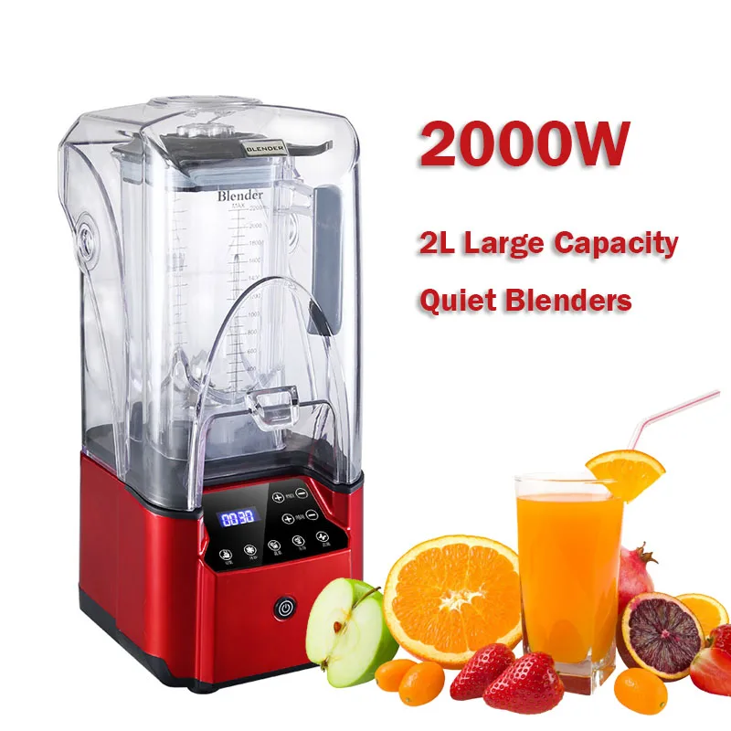 

2200W Heavy Duty Commercial Grade Blender Mixer Juicer Fruit Food Processor Ice Smoothies Blender High Power Juice Maker Crusher