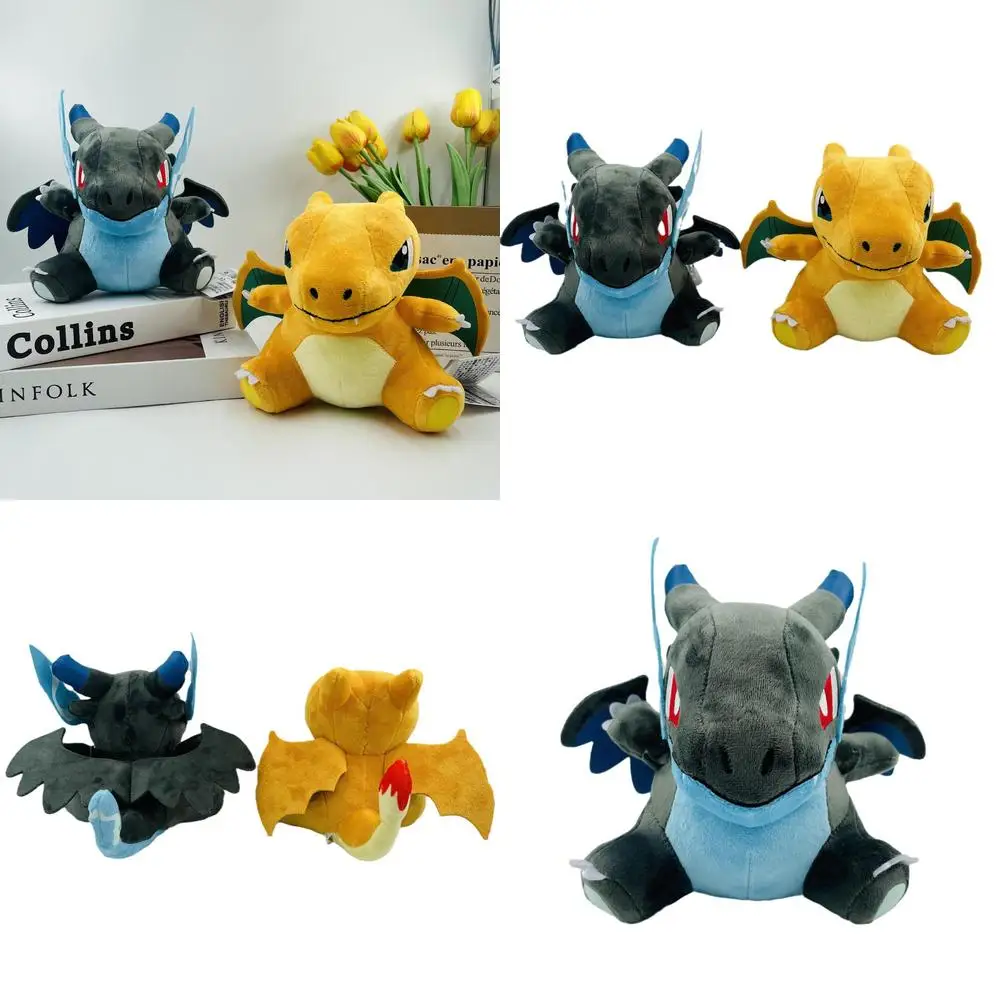 

Kawaii 20 см милая версия XY Charizard Million Evolution плюшевая игрушка мягкая кукла желтый синий детский подарок на день рождения для детей