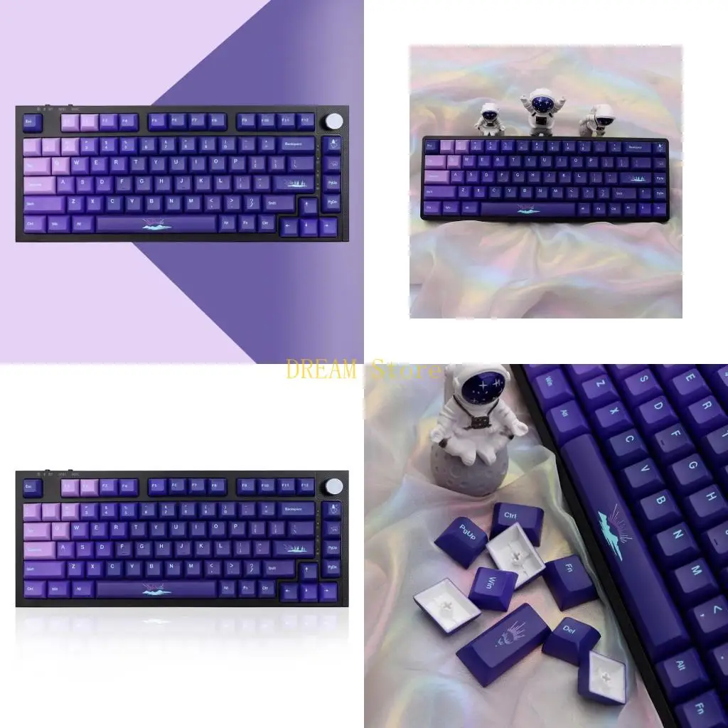 

139 клавиш клавиш Установите PBT KCA Высота клавиши Keycap Dye-Sub для игровых механических клавиатур 7U