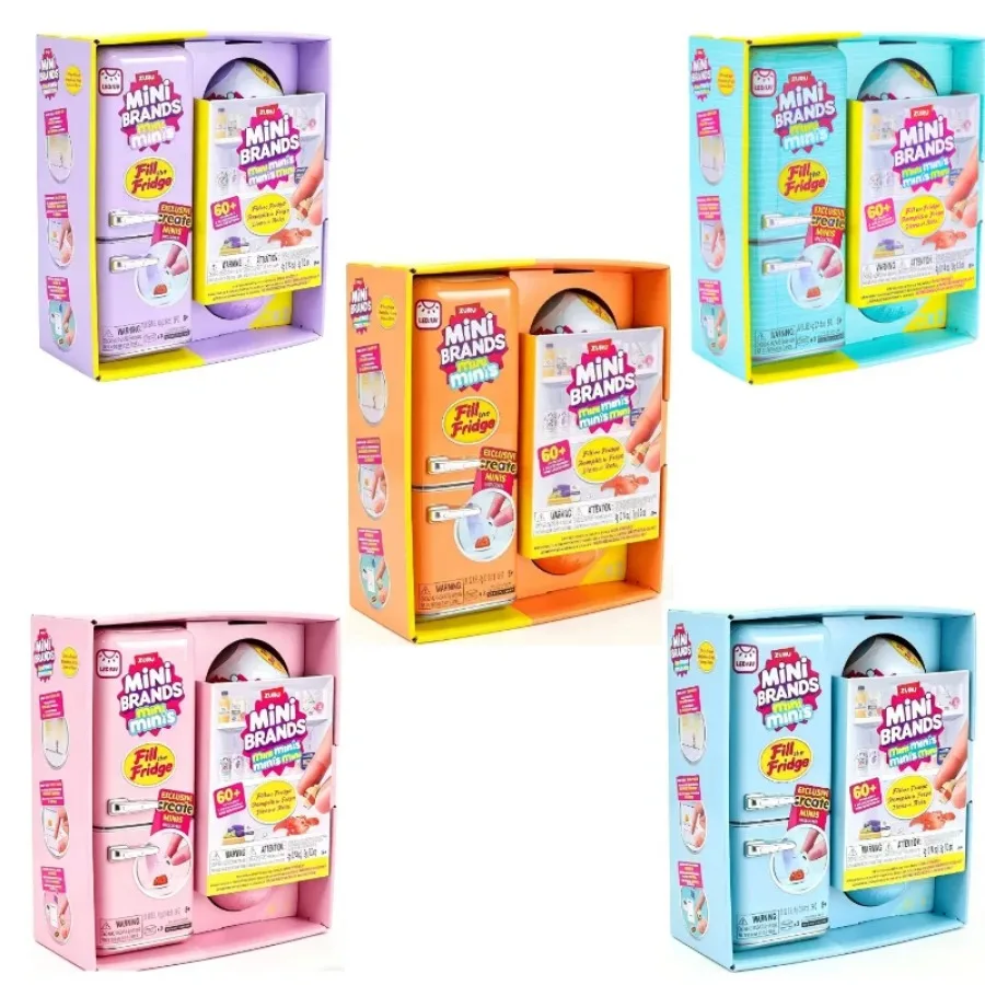 ZURU 5 Surprise Mini Fridge Ball Series Blind Box Toy Collection Mysterious Mini Brand Filled Fridge Food Ball Surprise Box Toys