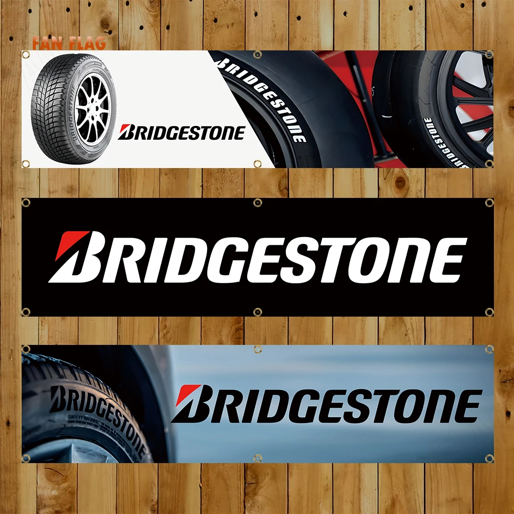 60x240cm Auto Parts-Bridgestones Banner Flag Polyester Printed Garage or Outdoor Decoration Tapestry