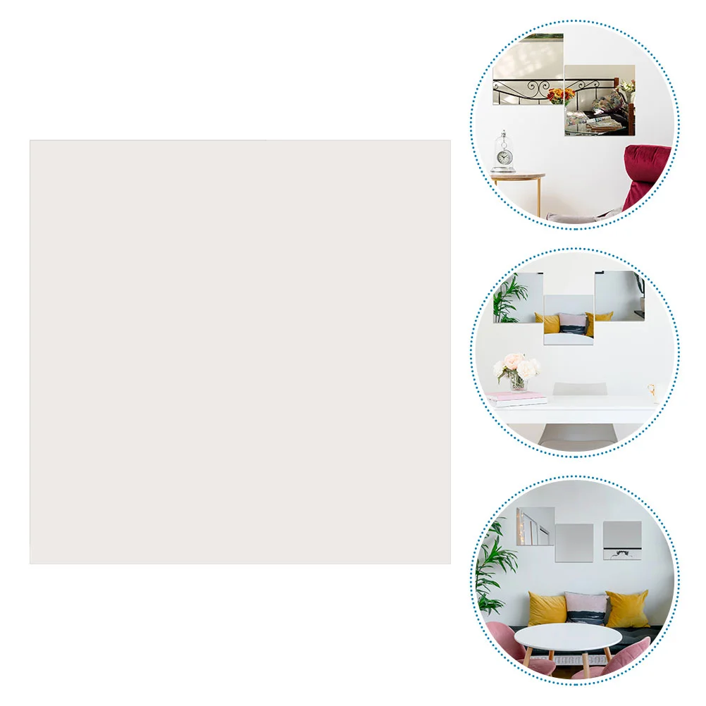 

6 Pcs Mirror Wall Sticker Acrylic Decal Square Tile Self-adhesive DIY Specular Stickers Reflective