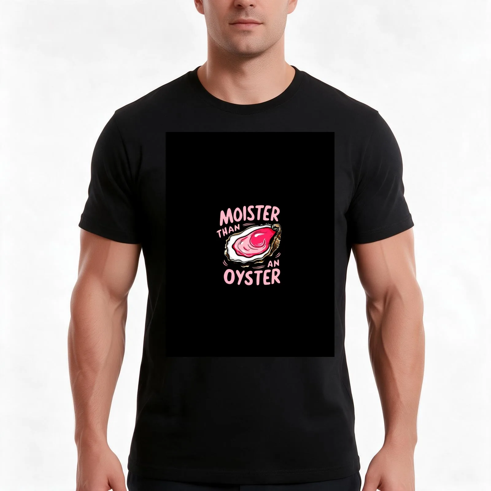 Moister than an oyster T-Shirt Summer Casual Cotton Tee Oversized Streetwear Tops Vintage Graphic Print Unisex Men Women