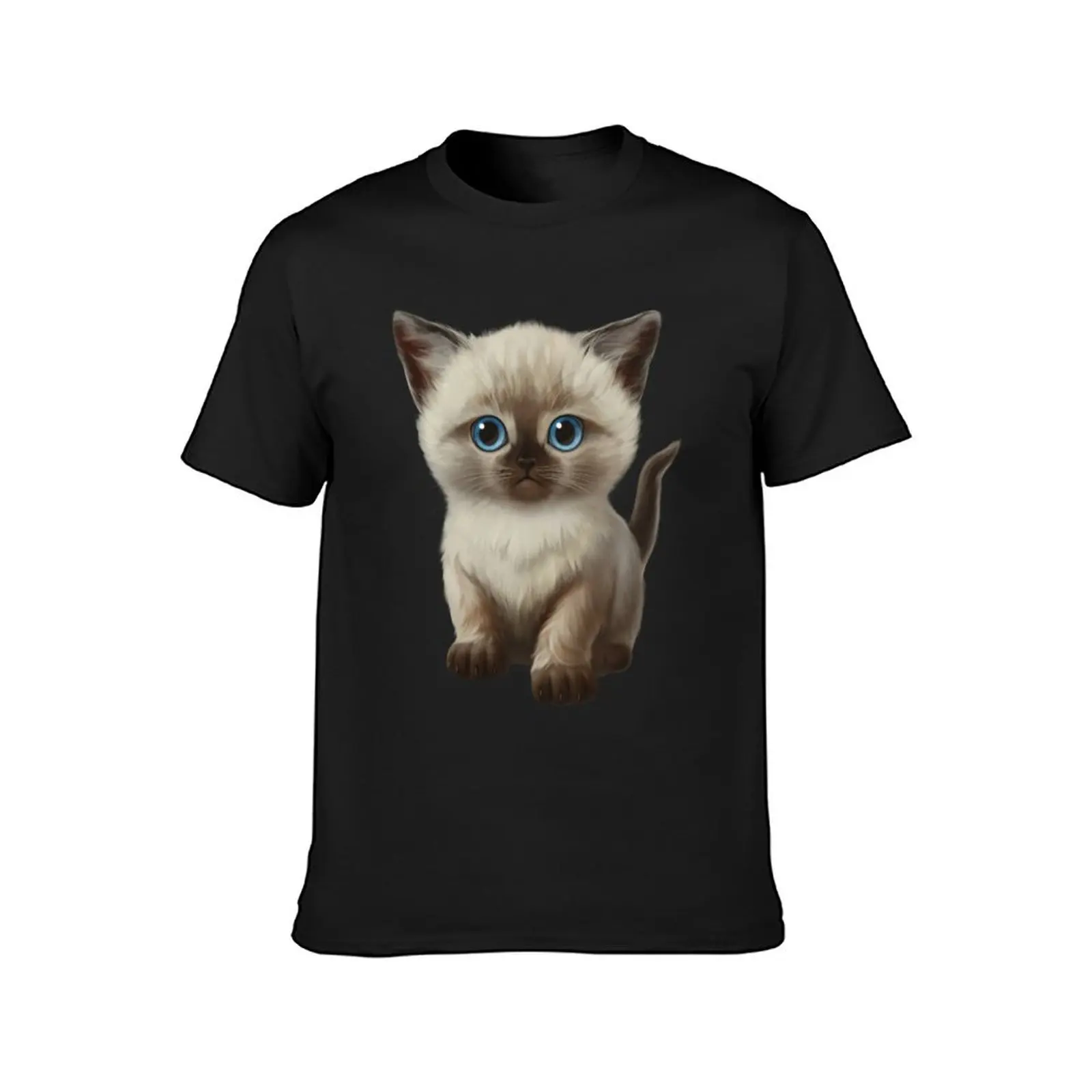 Cataclysm- Siamese Kitten T-Shirt plus size tops cute clothes Short sleeve tee Blouse big and tall t shirts for men