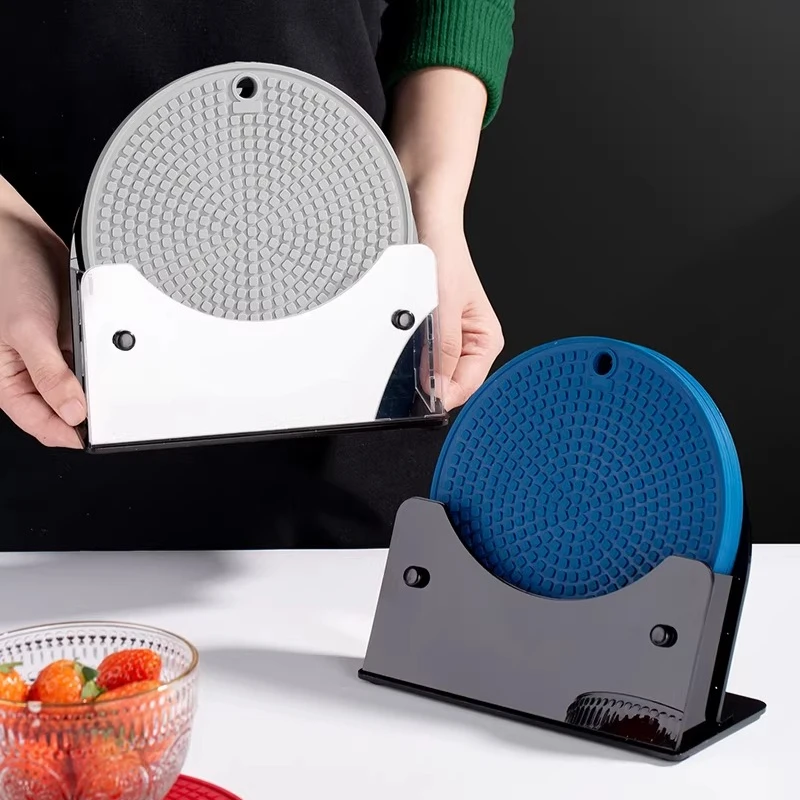 

LMM household dining table mat storage rack anti-scalding and high temperature resistant pot placemat bowl mat