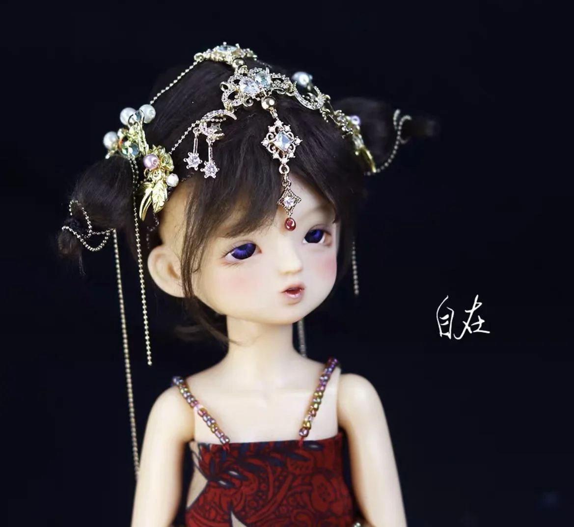 تاج لغطاء رأس الدمية دبوس شعر شرابة، 1/4 1/6 BJD إكسسوارات دمي شحن مجاني