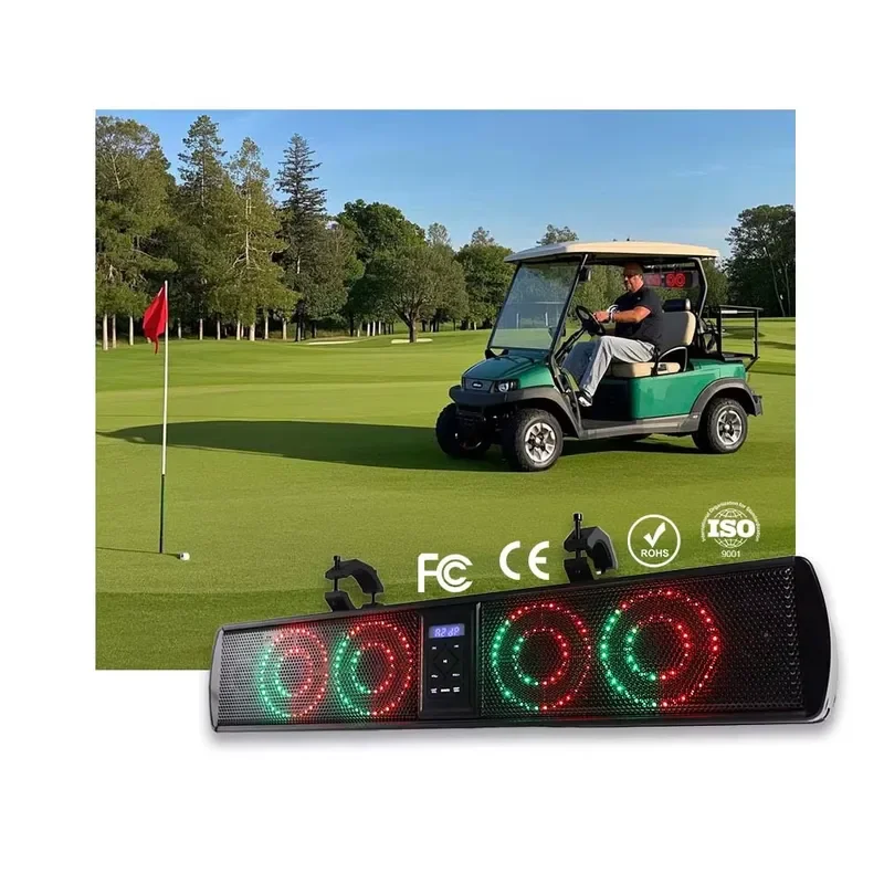 for Golf Cart Sound Bar 26 Inch 6 Speaker IP65 Waterproof UTV ATV Audio System RGB Light APP Control Aluminum Outdoor