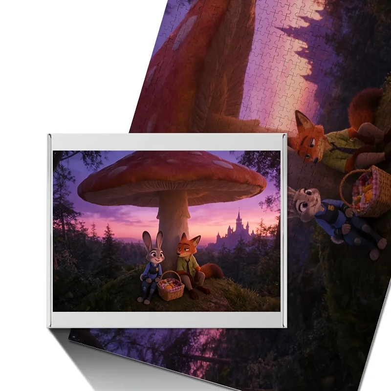 1000 قطعة من ألغاز ملصق ديزني زوتوبيا جودي آند نيك وايلد - والنشاط العائلي الممتع، والفيلم، ولعبة عيد الميلاد، وديكور الغرفة لـ & (/) -