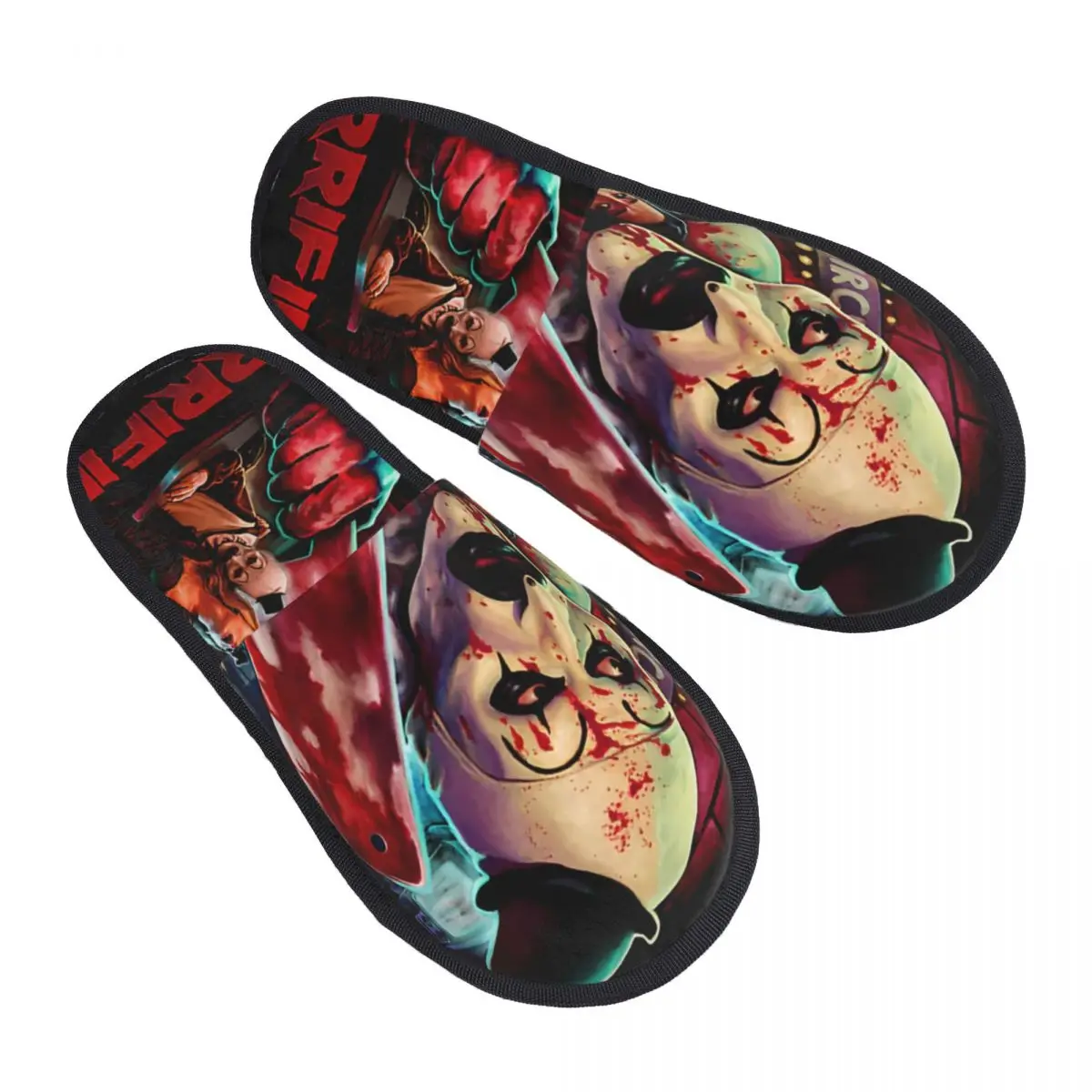 Stampa personalizzata da donna Film horror T-Terrifiers Stampa Pantofole da casa Comode pantofole morbide in memory foam calde Scarpe da esterno per interni