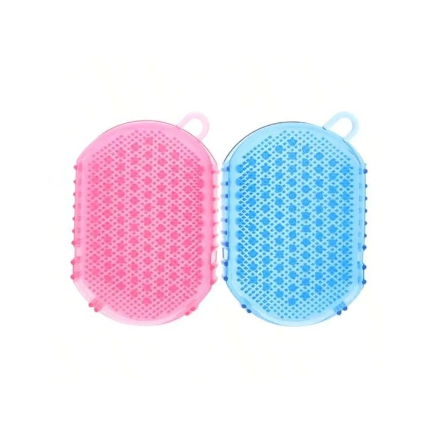 

【New style】XAPY 2 Pcs Double Sided Br Silicon Body Scrubbers Bath Scrng Gloves Silicone Scrubbers Eoliating Scrub Pracl Mas A G