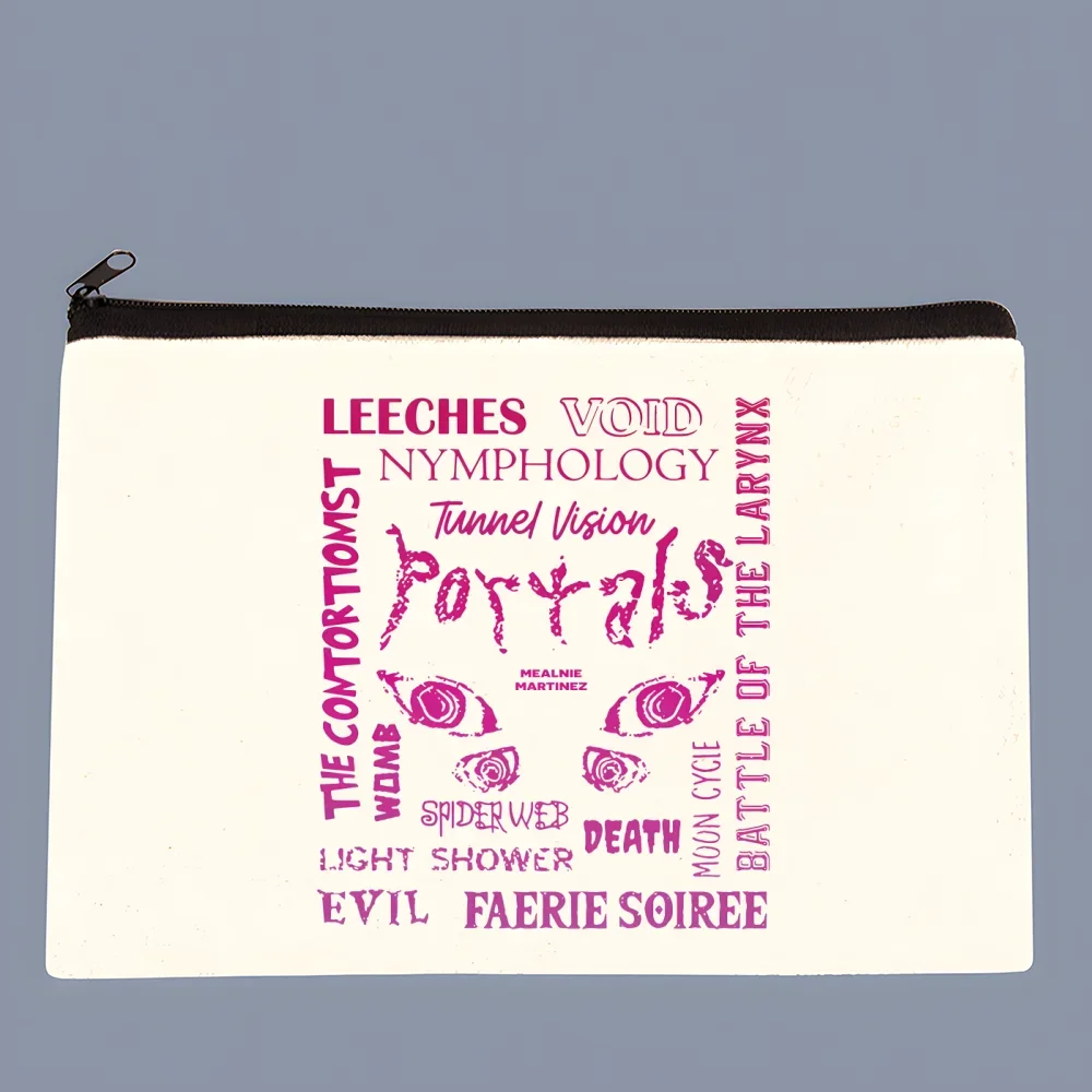 멜라니 마르티네즈 포탈스 가수 음악 동전 지갑 여성용 패브릭 소형 지갑 미니 클러치 백 귀여운 캔버스 키 케이스 동전 지갑