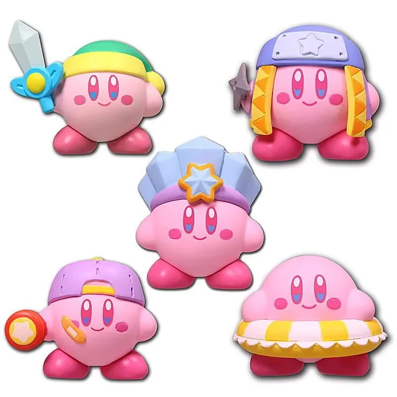 Goods in Stock Genuine TAKARA TOMY Hoshi No Kirby Cross Dressing 2 Anime Character Q Version Model Collectible Toys