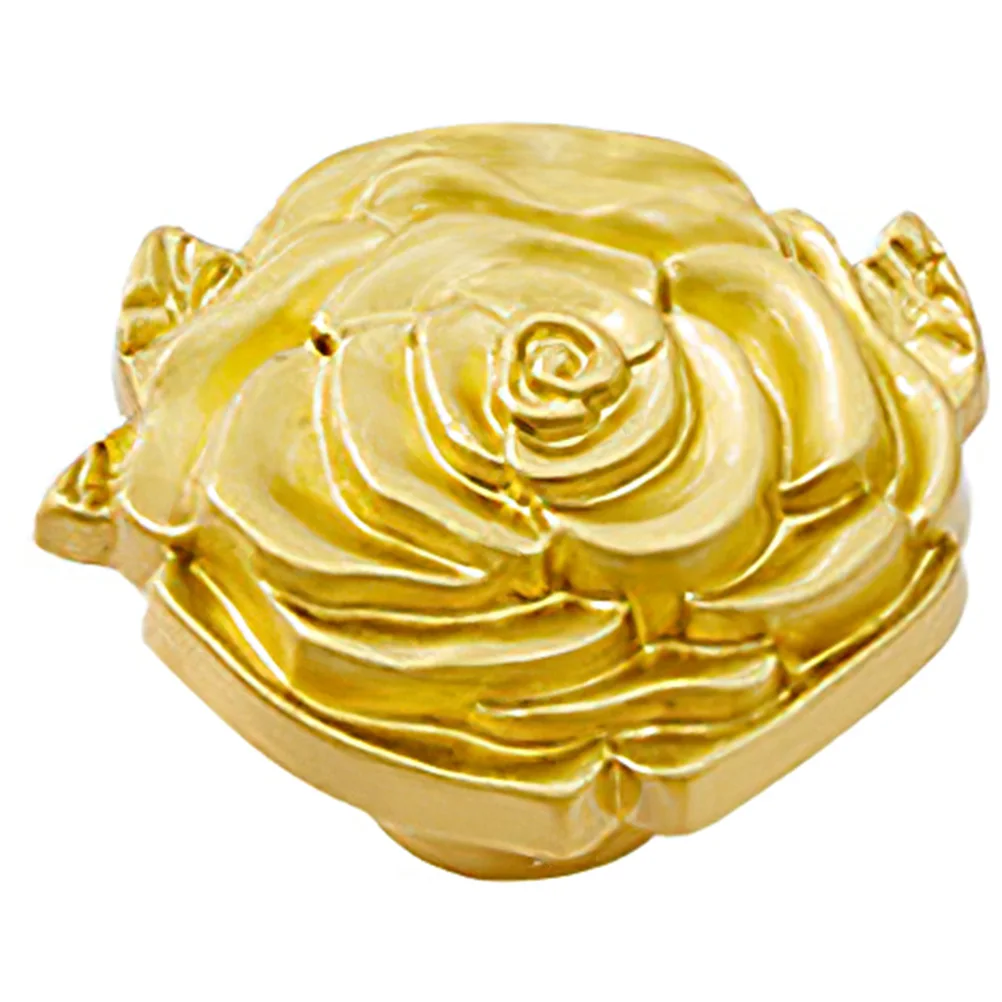 

Rose Shaped Cabinet Knob Brass Decorative Drawer Handle niture Pulls Vintage Style Rustproof Home Decor Handles For Cupboards