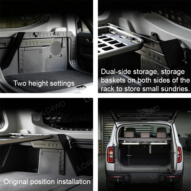 Off Road 4x4 Interior Accessories Aluminum Alloy Trunk Storage Rack For Chery Jetour G700 2025 2026