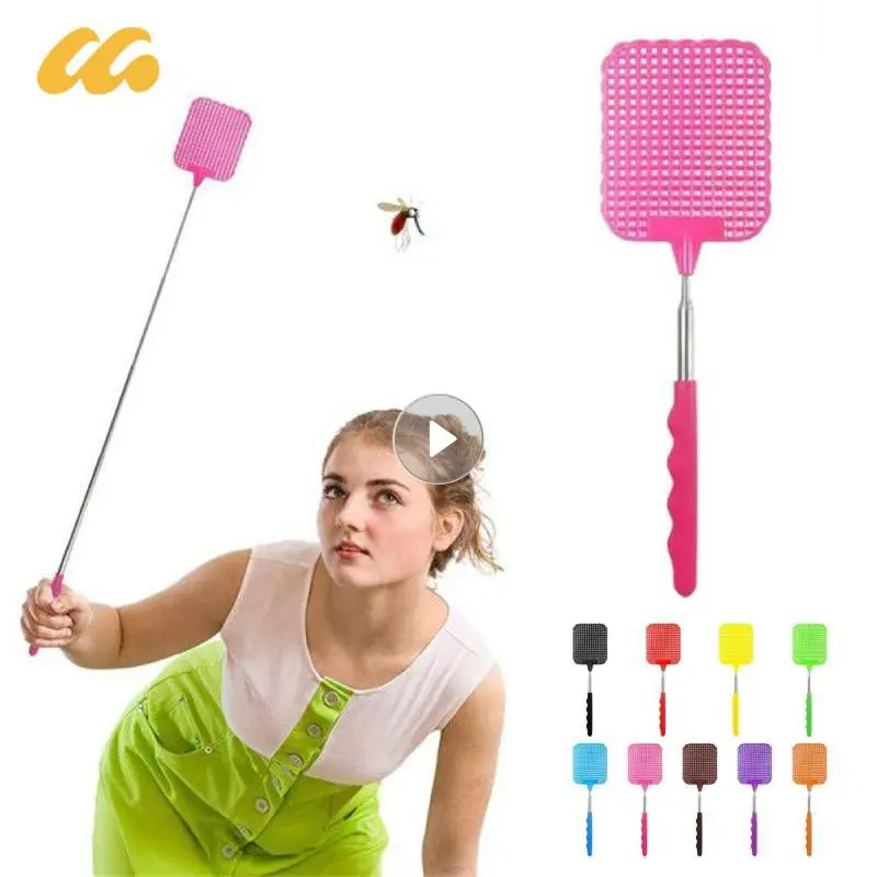 

Fly Swatters Telescopic Adjustable Long Handle Flyswatter Extendable Flapper Insect Killer Plastic Household Garden Supplies