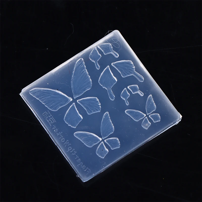 1Pcs 3D Silikon Nagel Form Schmetterling Form Stanzen Platte Nägel Schablonen DIY UV Gel Nagel Carving Form