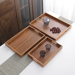 Wooden Trays Natural Tea Tray Food Plate Platter Decorative Trays Fruit Snack Coffee Breakfast Storage Plate Kitchen Accessories